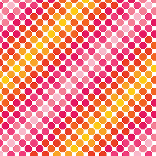 Happy Notes Octagon Orange/Multi