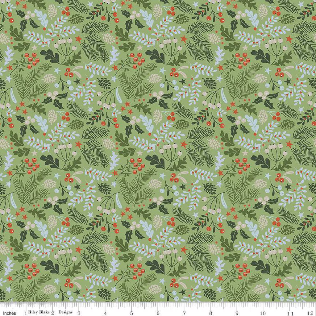 Santa's Tree Farm Berries & Boughs Green