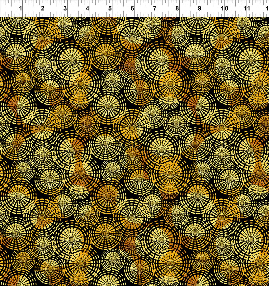 Flock Together Yellow Circle Stitch