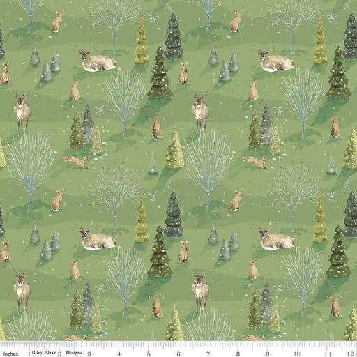 [CD16451GREEN] Santa's Tree Farm Woodland Green