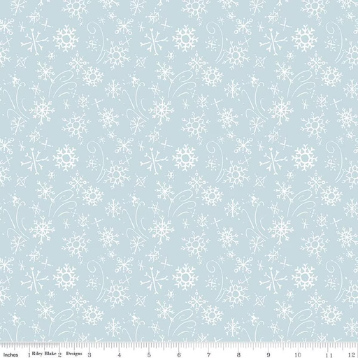[CD16454SKY] Santa's Tree Farm Snowflakes Sky