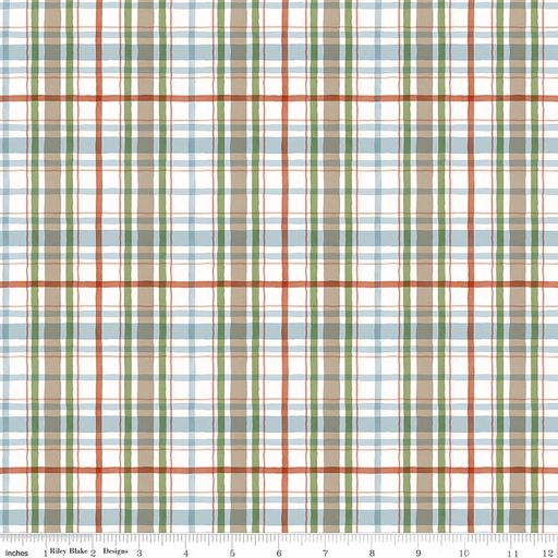 [CD16453SNOWY] Santa's Tree Farm Plaid Snowy