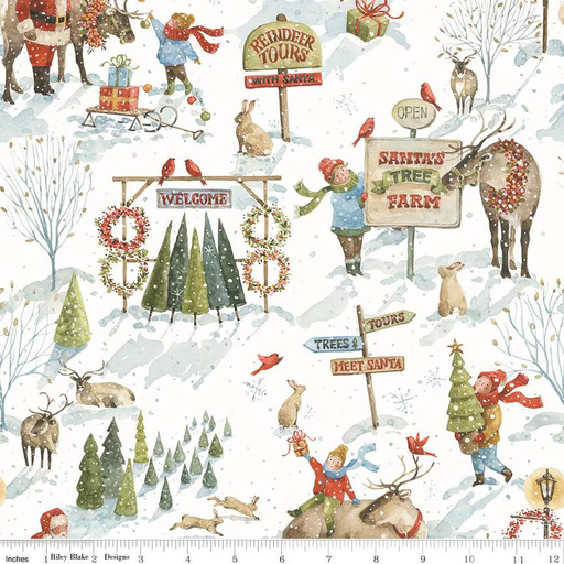 [CD16450SNOWY] Santa's Tree Farm Main Snowy