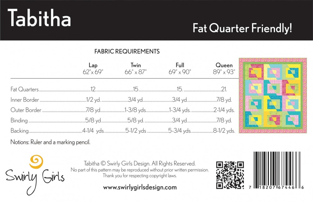 Tabitha Quilt Pattern