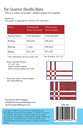 Fat Quarter Shuffle Mats Pattern