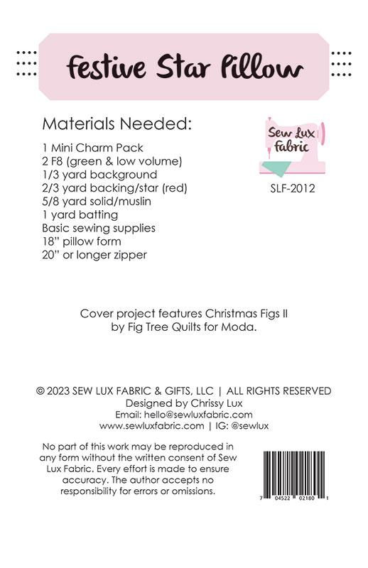 Festive Star Pillow Patten