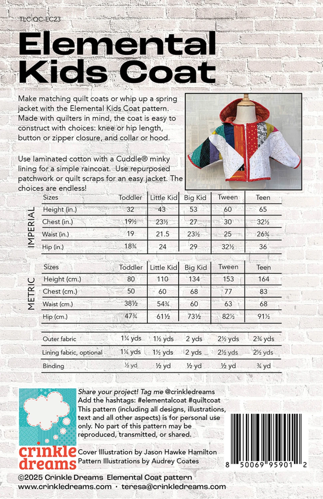 Elemental Kids Coat Pattern