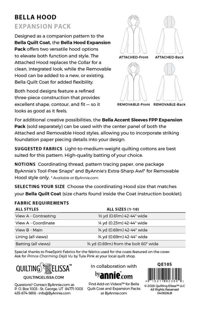 Bella Hood Pattern