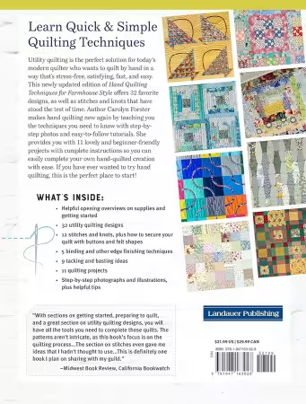 Hand Quilting Techniques for Farmhouse Style Book
