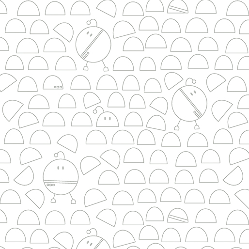 Robo Boogie Round White/Grey