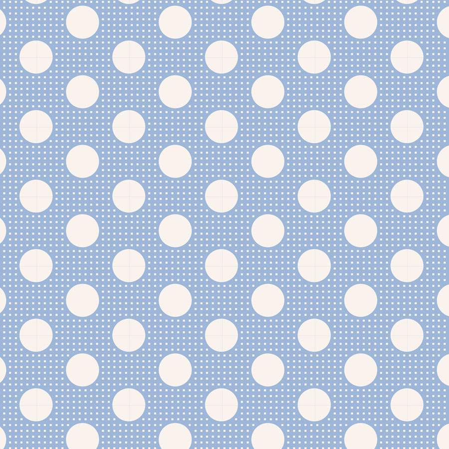 Tilda Chambray Medium Dots Blue