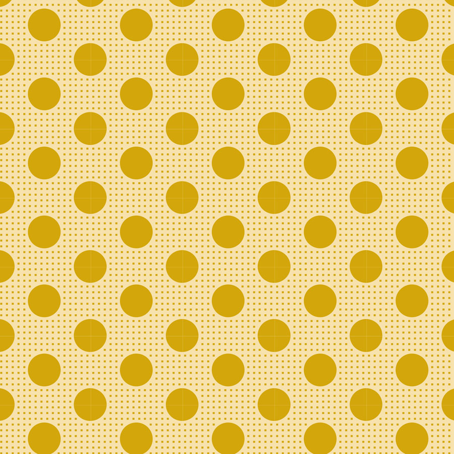 Tilda Chambray Medium Dots Flaxen Yellow