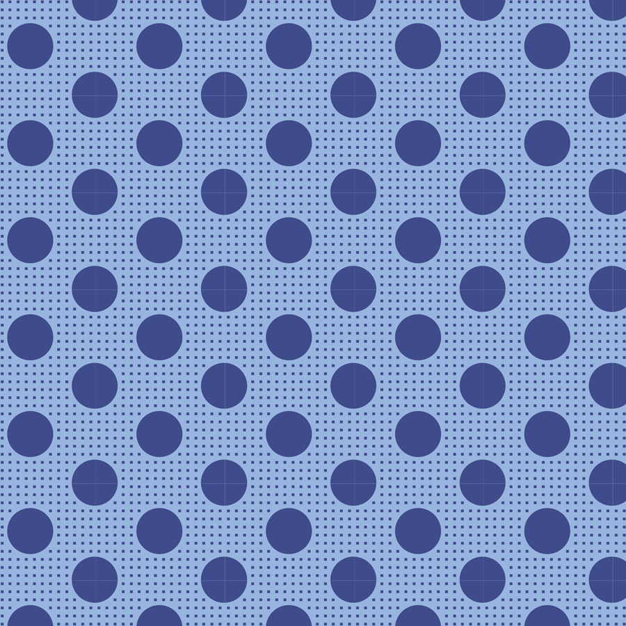 Tilda Chambray Medium Dots Denim Blue