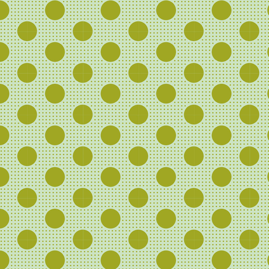 Tilda Chambray Medium Dots Green
