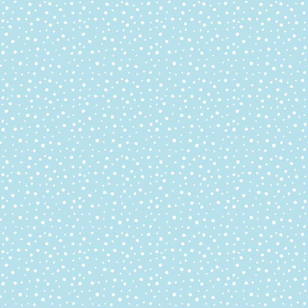 Meowy Christmas Turquoise Snow Dots