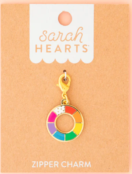 Color Wheel Zipper Charm