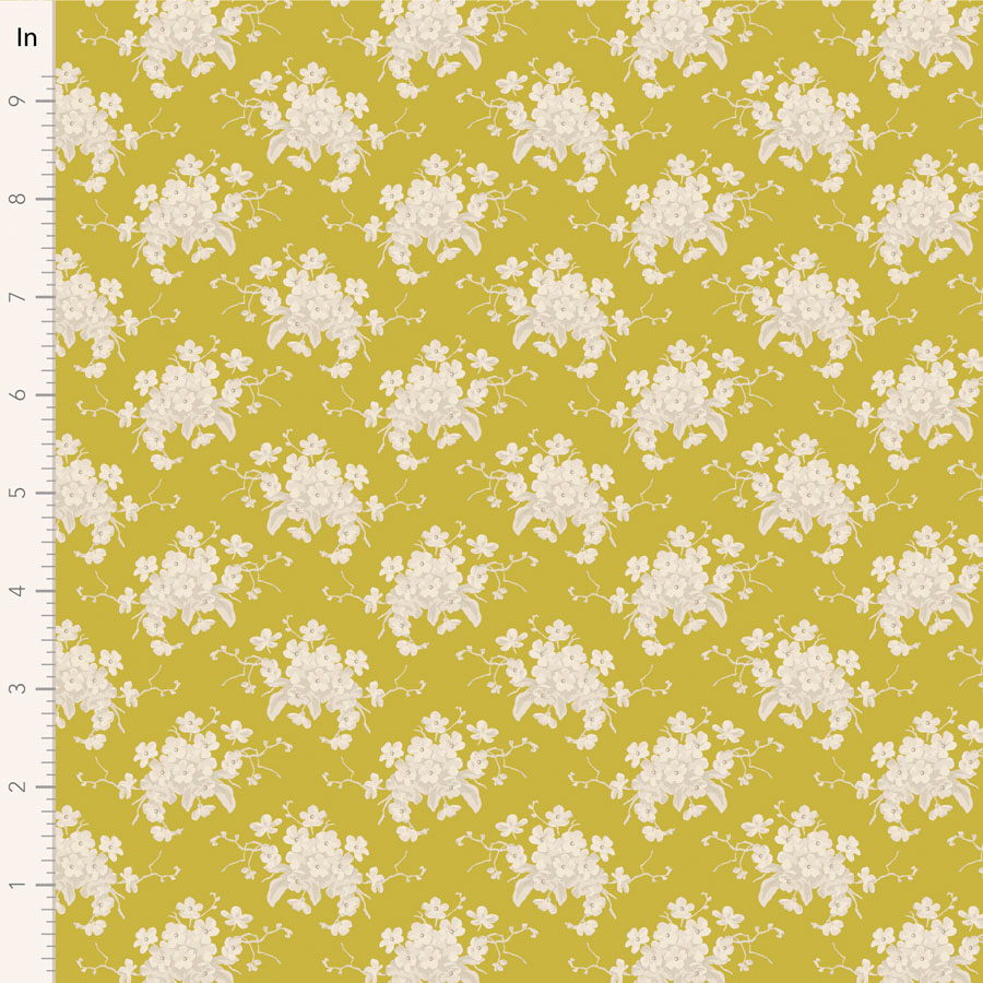 Tilda Sunday Brunch White Flower Sour Yellow