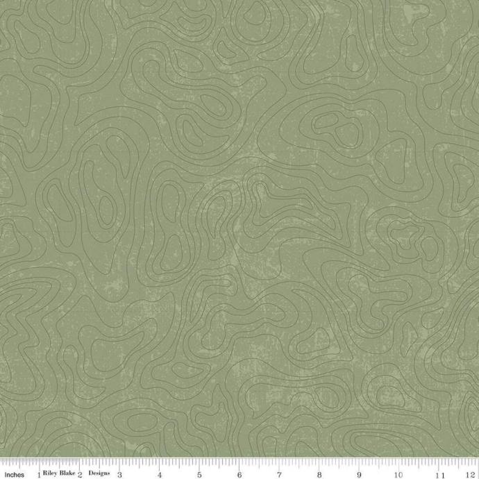 National Parks Topographic Green