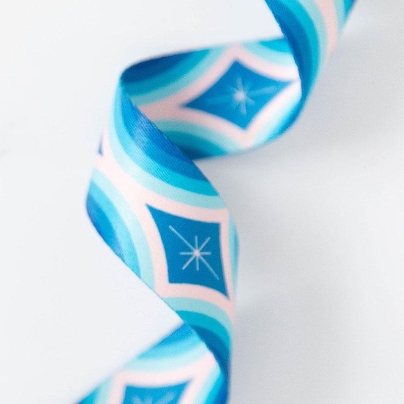 Webbing 1.5" Rattan in Teal
