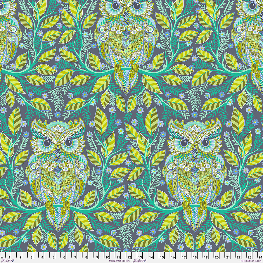 Tula Pink Full Moon Forest II Hootie Patootie Starlight