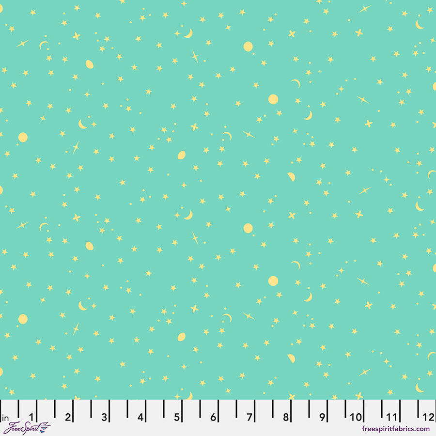 Tula Pink True Colors Space Sprinkles Seaglass