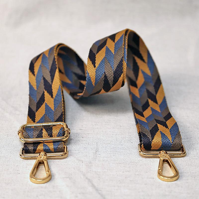 Shoulder Strap with Hardware Blue/Gray/Taupe