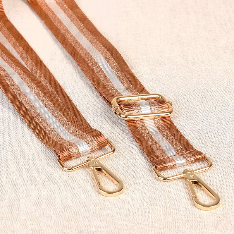 Shoulder Strap with Hardware Copper/White/ Metallic Rose