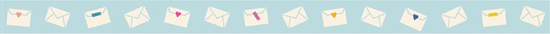 Ribbon Envelopes in Sky 5/8"