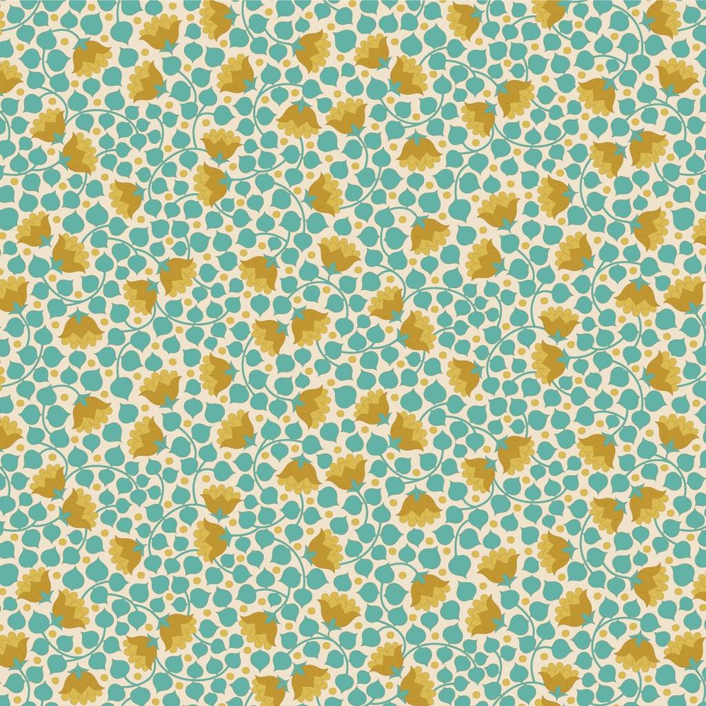 Tilda Wallflower Bellflower Teal
