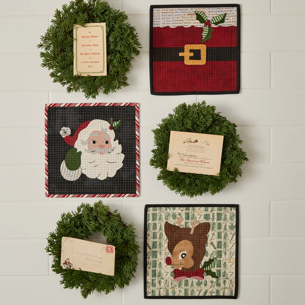 Santa's Belly, Rudolph, & Santa Claus Scrapplique Pattern