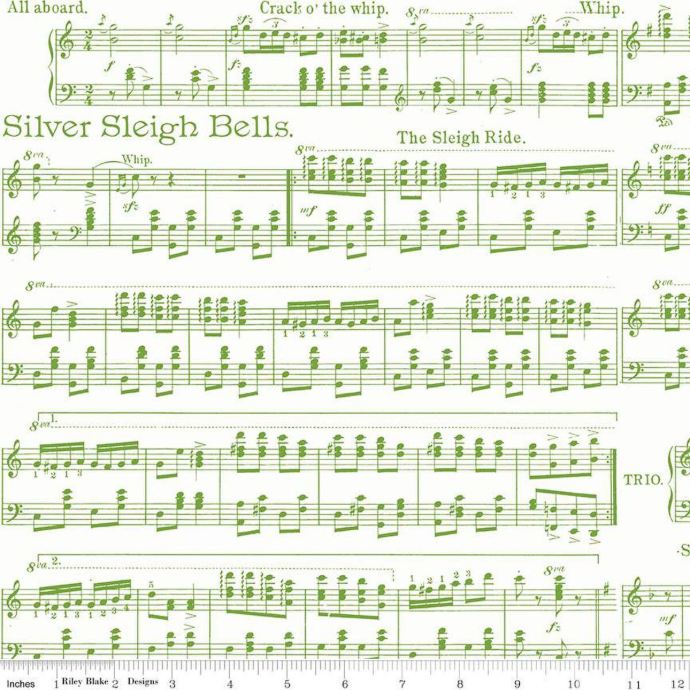 Classic Christmas Sheet Music White