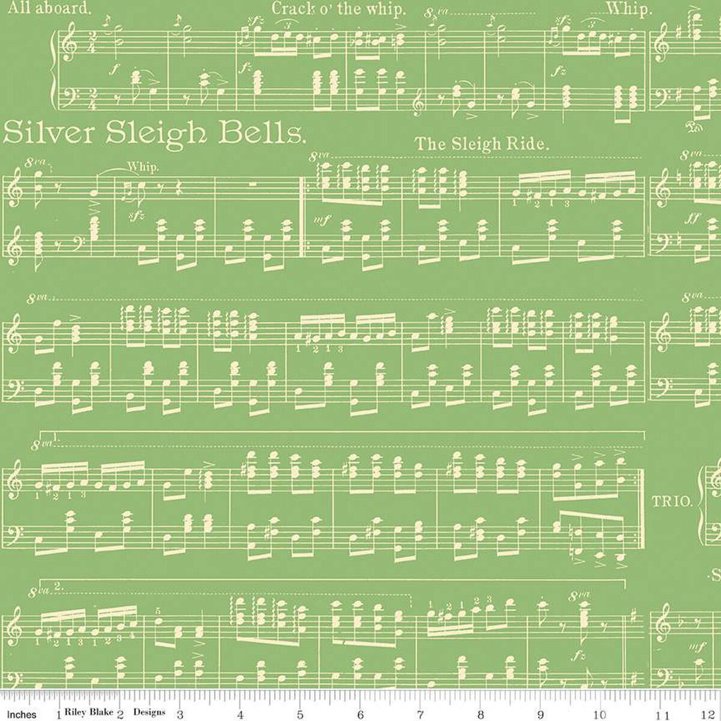 Classic Christmas Sheet Music Green