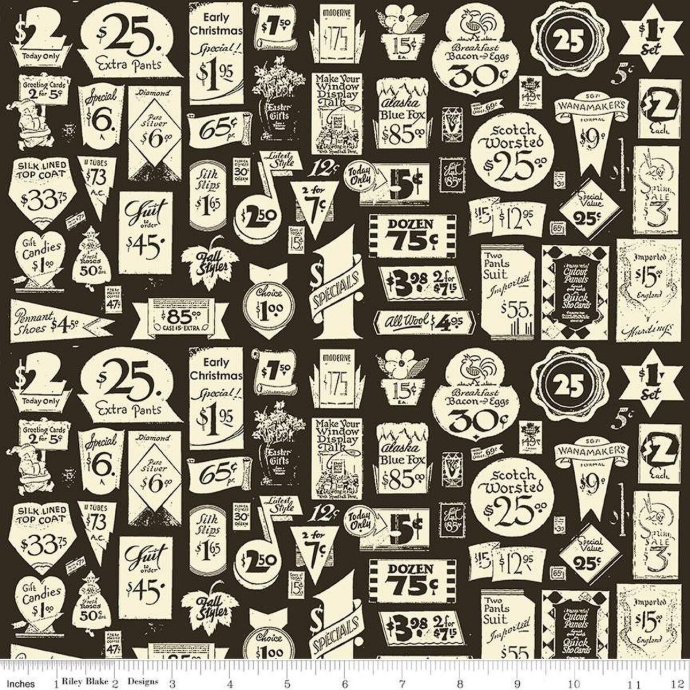 Classic Christmas Tags Black