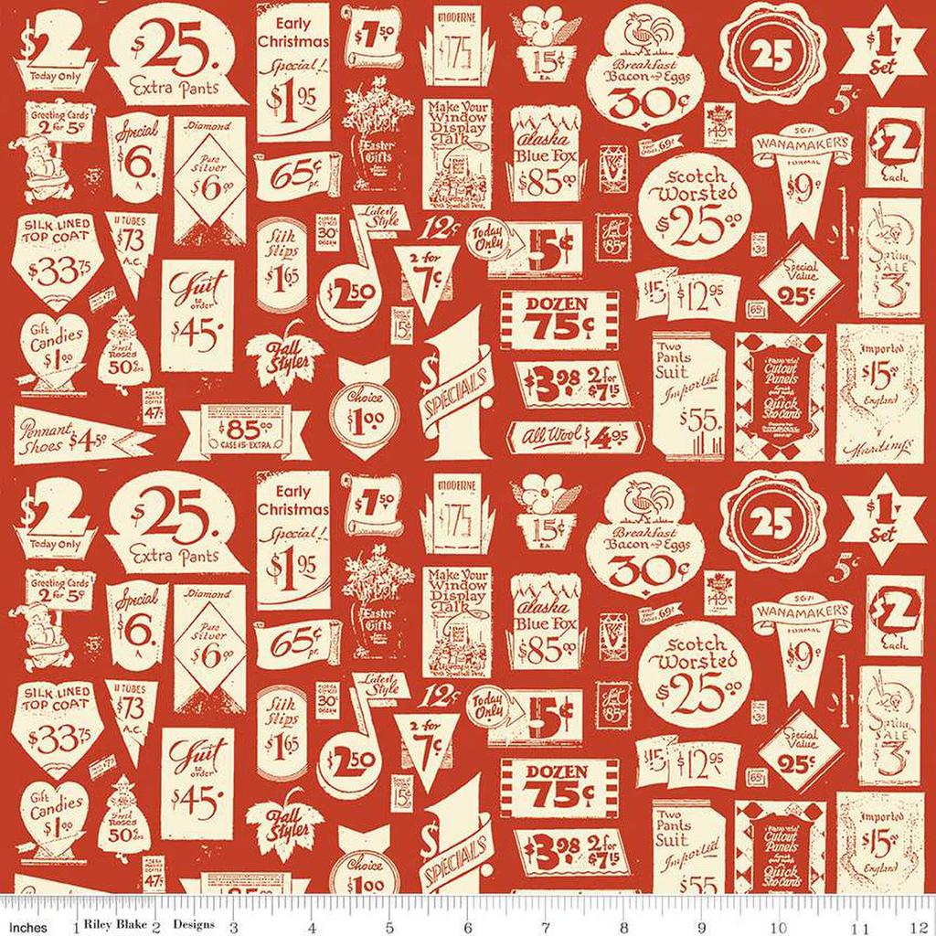 Classic Christmas Tags Red