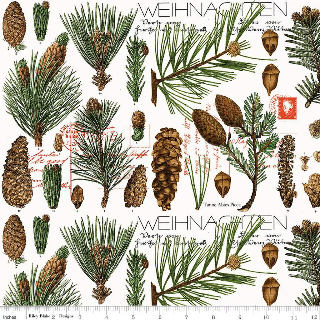 Classic Christmas Botanical Pines