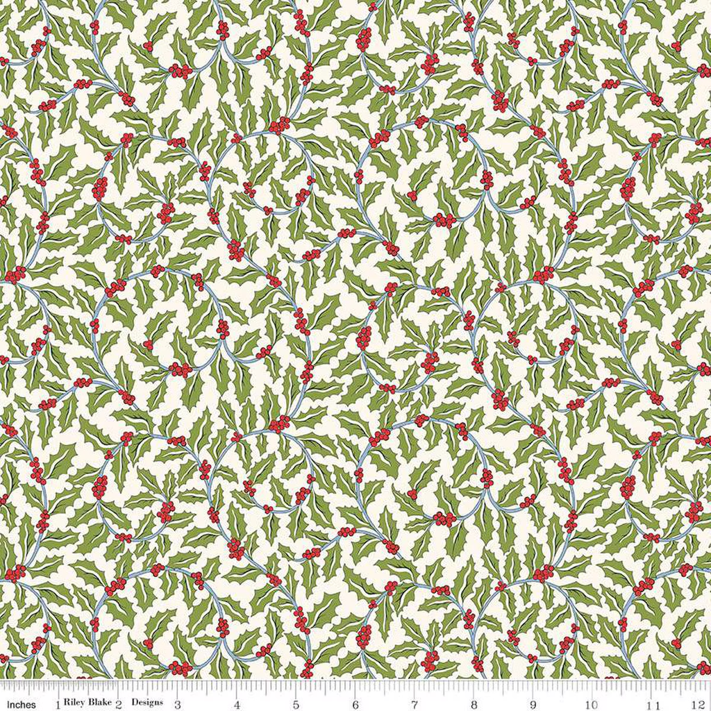 Festive Greetings Swirling Holly