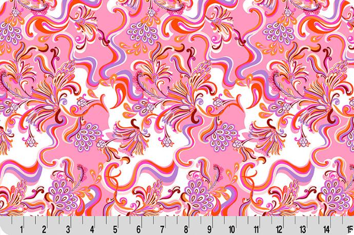Quilting Cuddle Wanderlust Paisley  Pink