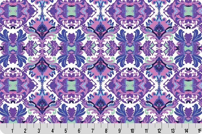 Quilting Cuddle Wanderlust Damask Blue