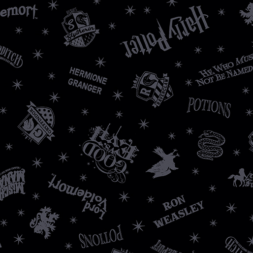 Harry Potter Shadow Words Black