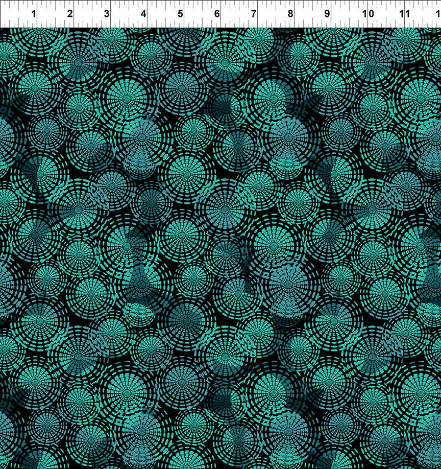 Flock Together Teal Circle Stitch