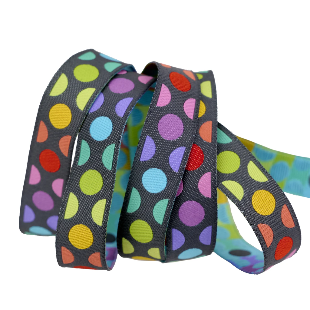 Graywork Disco Dot Carbon 5/8" Ribbon