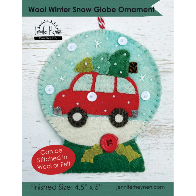 Wool Winter Snow Globe Ornament