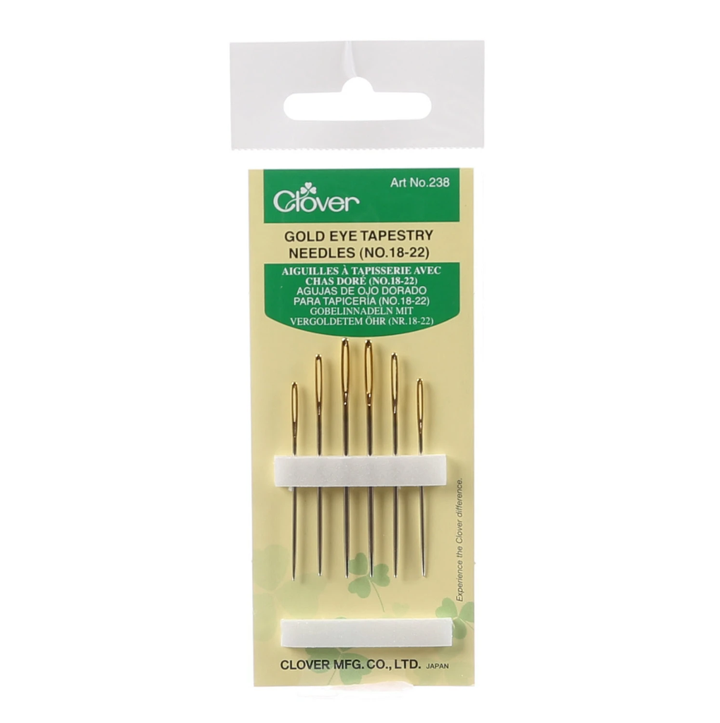 Gold Eye Tapestry Needles Assorted Sizes 18-22