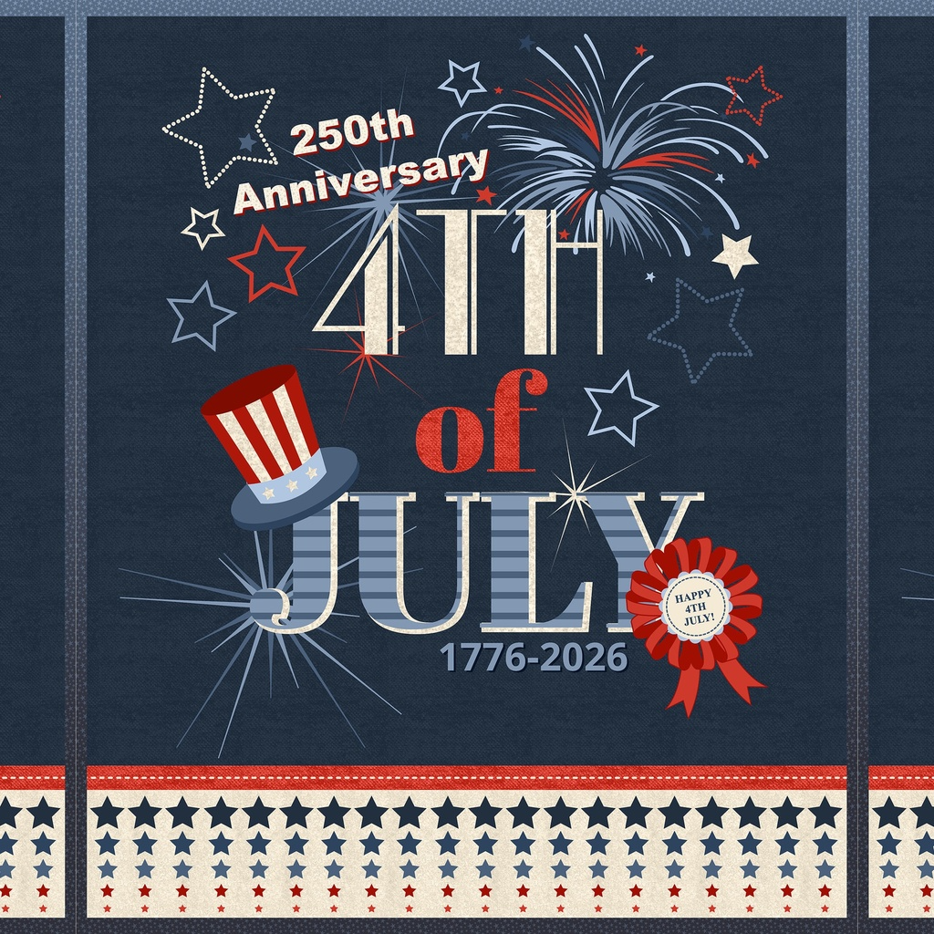 Stripes and Stars Large Panel