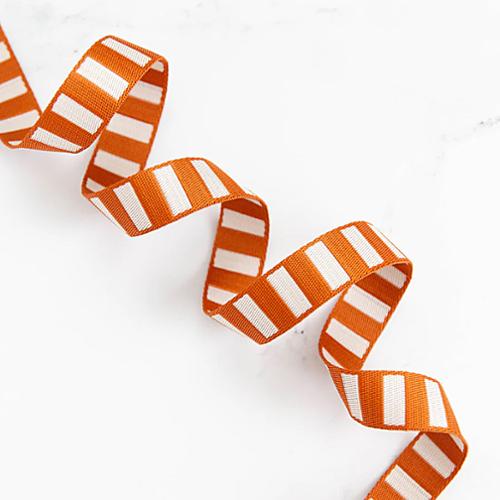 Bold Stripe 1" Webbing Saddle/Off White
