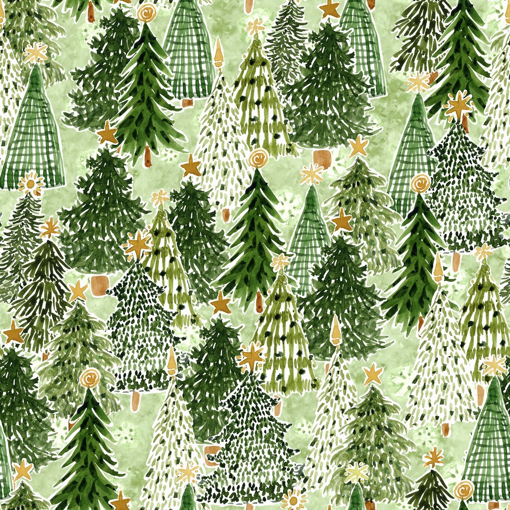 Snowy Greetings W105-032-662 Green