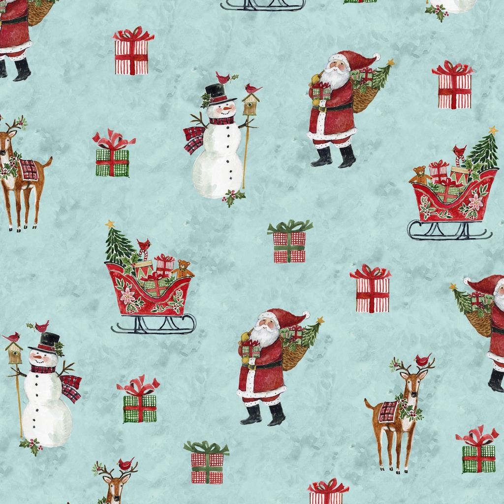 Snowy Greetings W105-033-536 Blue