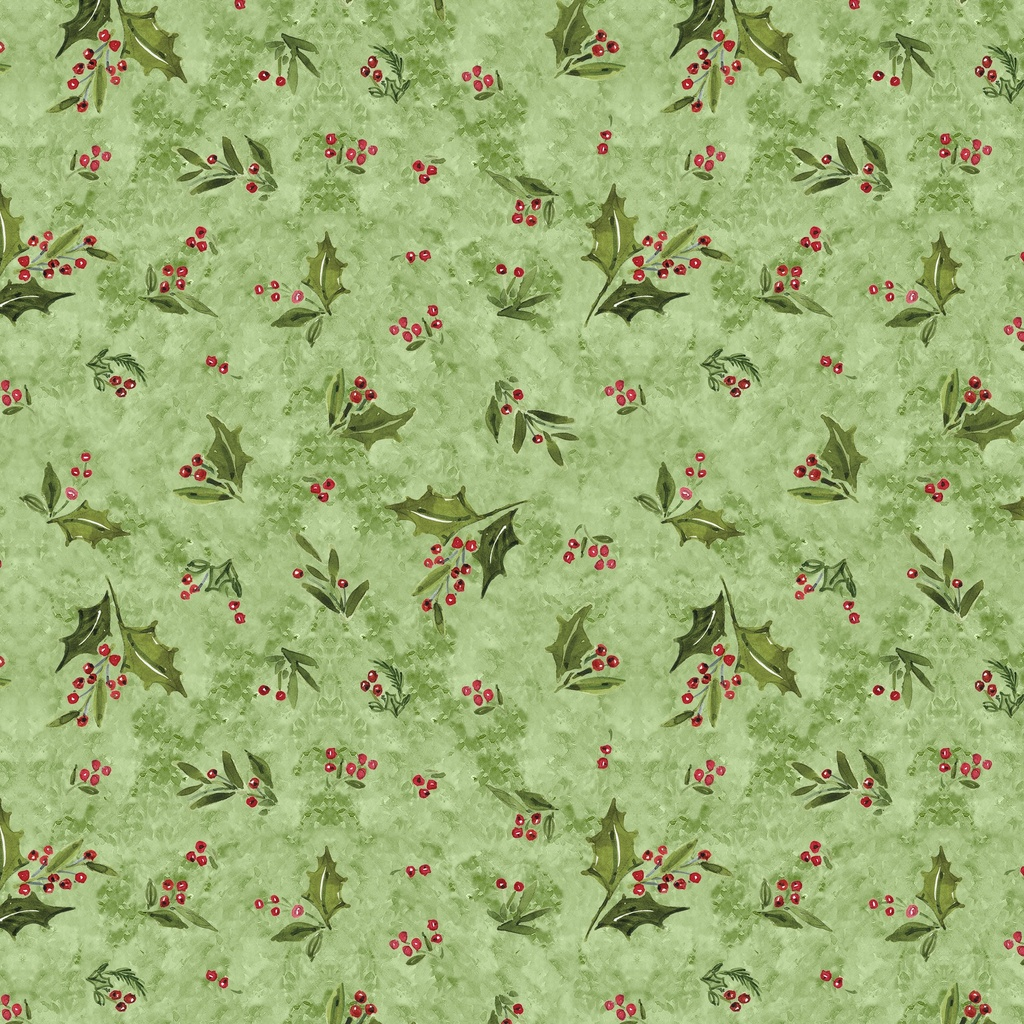 Snowy Greetings W105-036-636 Green