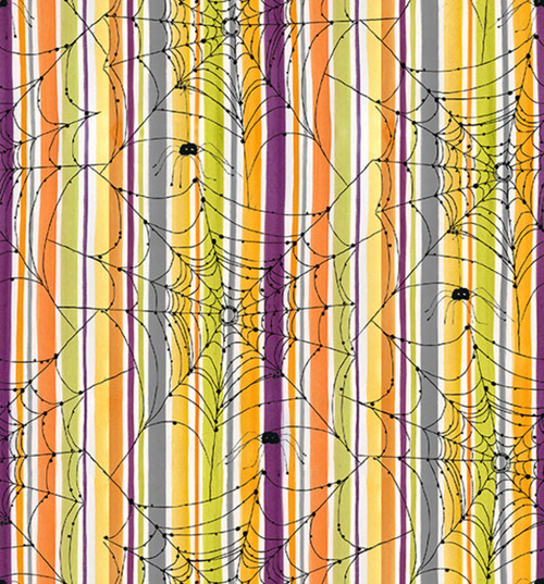 This Is Halloween Spider Web Stripes