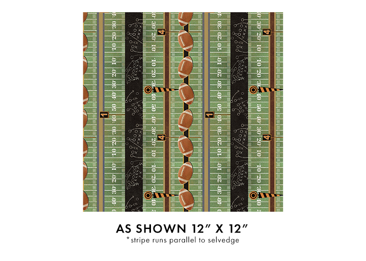 Touchdown Grid Iron Stripe Green Multi